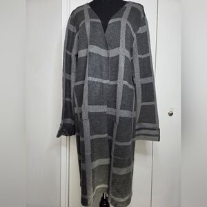 Stylish Gray Women's Oversized Cardigan with Pockets